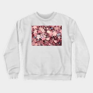 Pink Autumn Leaves Crewneck Sweatshirt